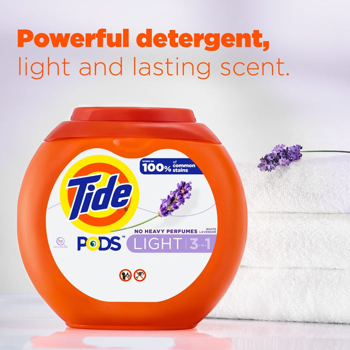 Tide Pods Light Laundry Detergent - White Lavender - 42ct