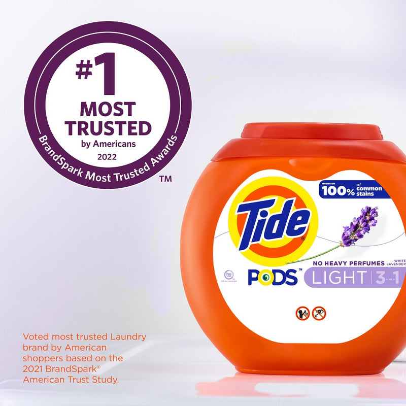 Tide Pods Light Laundry Detergent - White Lavender - 42ct
