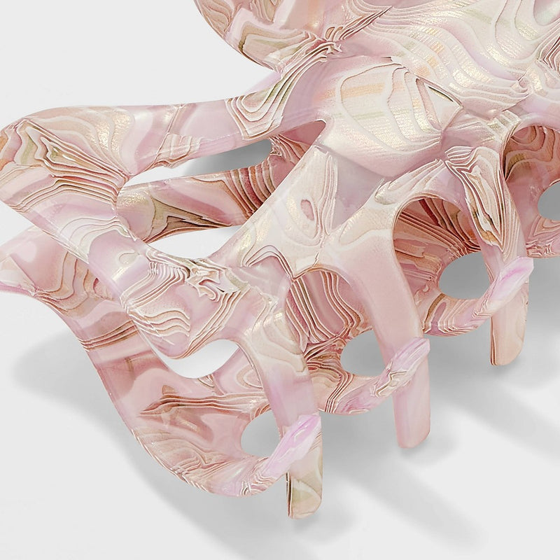 Marbled Jumbo Claw Hair Clip - A New Day Pink