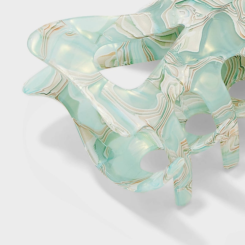 Marbled Jumbo Claw Hair Clip - A New Day Mint Green