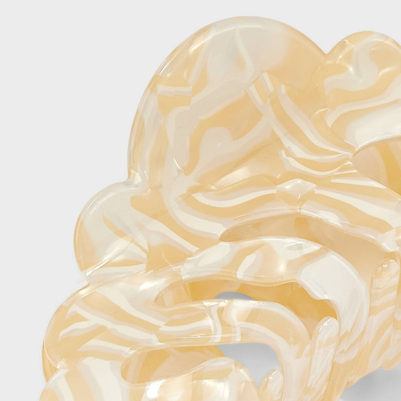 Marbled Crown Jumbo Claw Hair Clip - A New Day Ivory