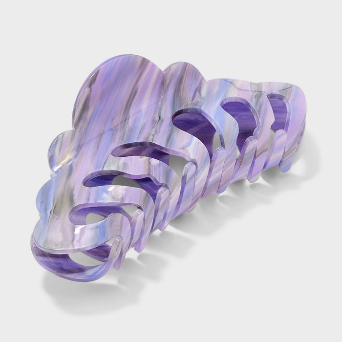 Marbled Crown Jumbo Claw Hair Clip - A New Day Violet