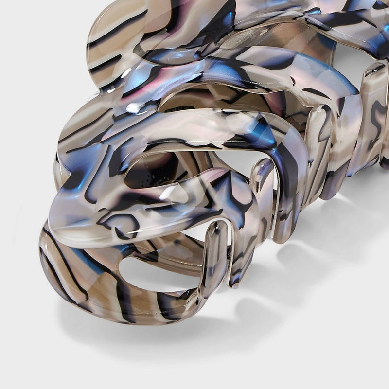 Marbled Crown Jumbo Claw Hair Clip - A New Day Gray