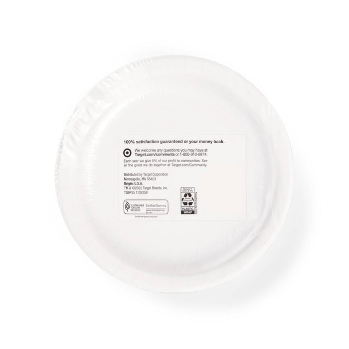 Heavy Duty White Paper Plates 8.5" - 55ct- up & up