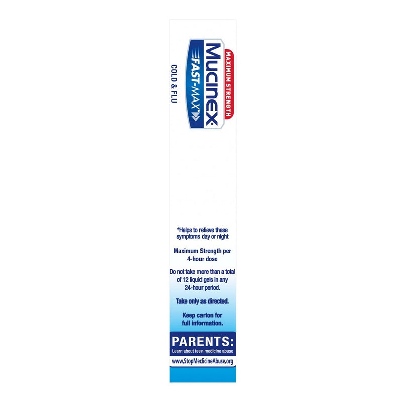 Mucinex Max Strength Cold & Flu Medicine - Liquid Gels - 16ct  EXP:03/2026
