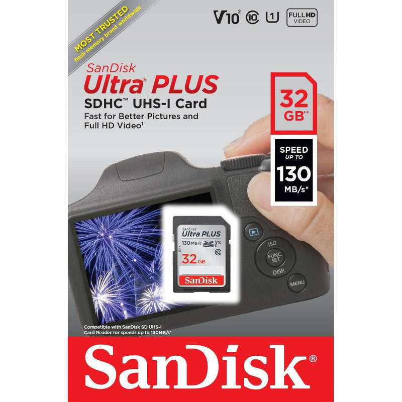 SanDisk Ultra PLUS 32GB SD Memory Card
