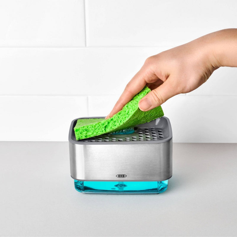 OXO Soap Dispensing Sponge Holder Black