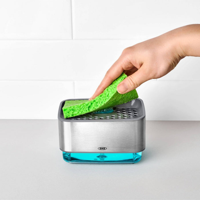 OXO Soap Dispensing Sponge Holder Black