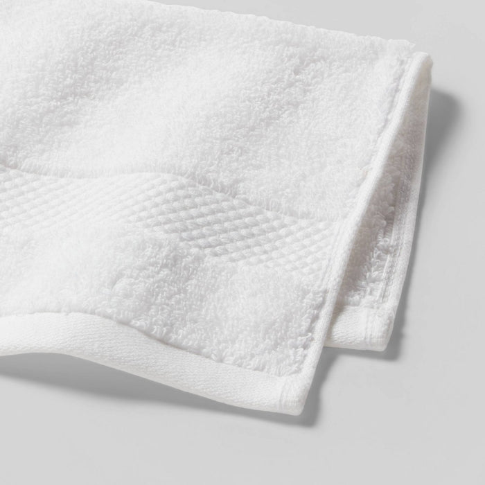 4pc Performance Plus Washcloths White - Threshold