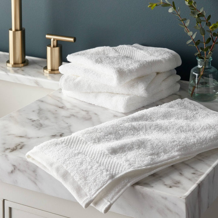 4pc Performance Plus Washcloths White - Threshold