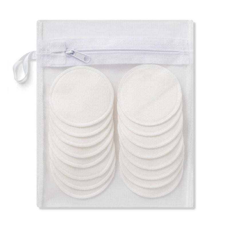 Reusable Make Up Removing Cotton Rounds with Washable Bag - White - 16ct - up & up