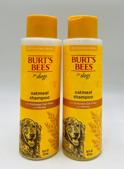 2 PACK!!! Burt's Bees Oatmeal Shampoo with Oat Flour & Honey for Dogs - 16 fl oz