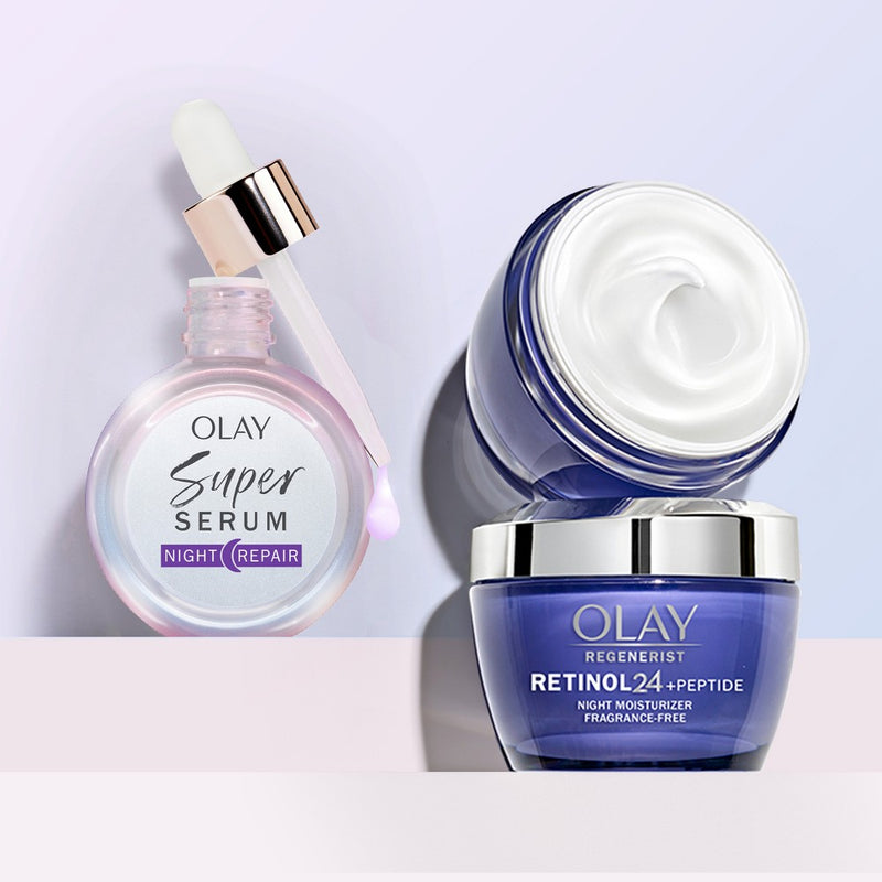 Olay Super Serum Night Repair Face Serum - Fragrance Free - 1.0 fl oz