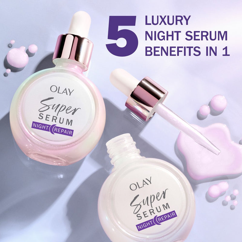 Olay Super Serum Night Repair Face Serum - Fragrance Free - 1.0 fl oz