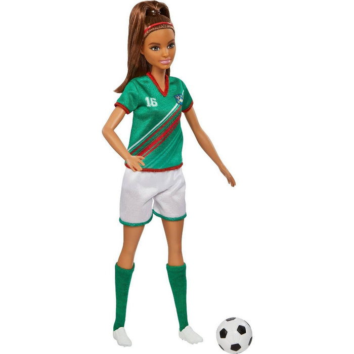 Barbie Soccer Doll - Green #16 Uniform