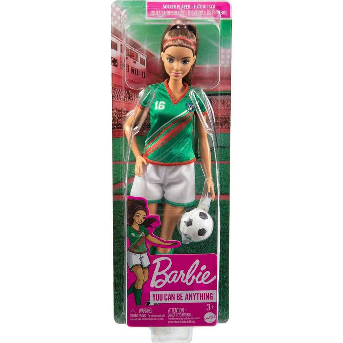 Barbie Soccer Doll - Green #16 Uniform