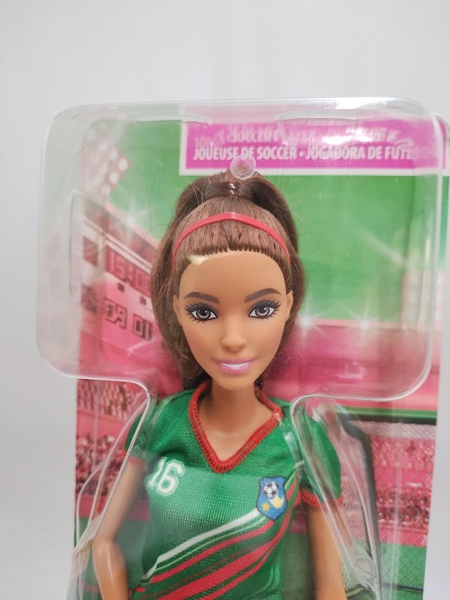 Barbie Soccer Doll - Green #16 Uniform