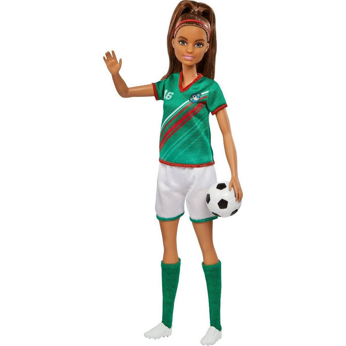 Barbie Soccer Doll - Green #16 Uniform