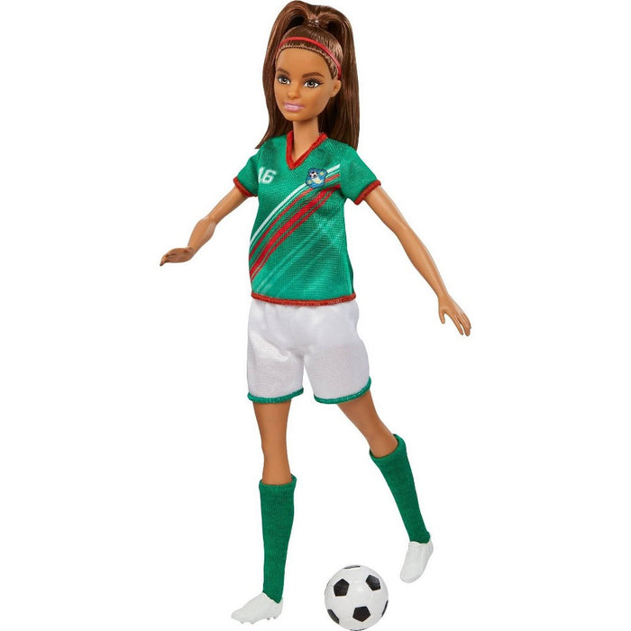 Barbie Soccer Doll - Green #16 Uniform