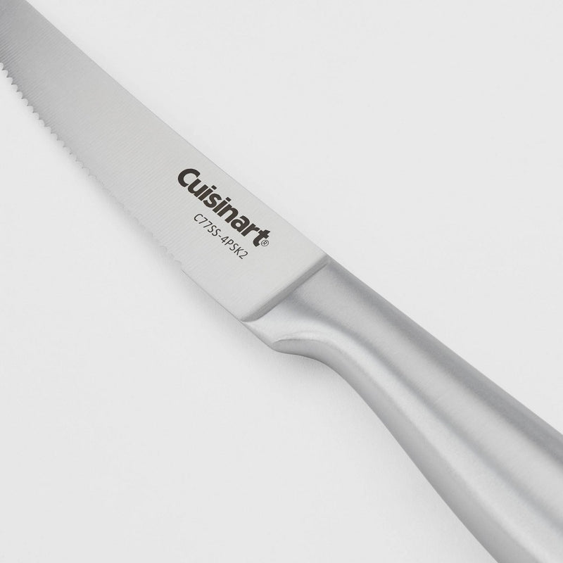 Cuisinart 4pc Stainless Steel Hollow Handle Steak Knife Set Silver
