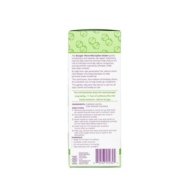 The Boogie Brand Micro-Mist Saline Inhaler - 1.7oz