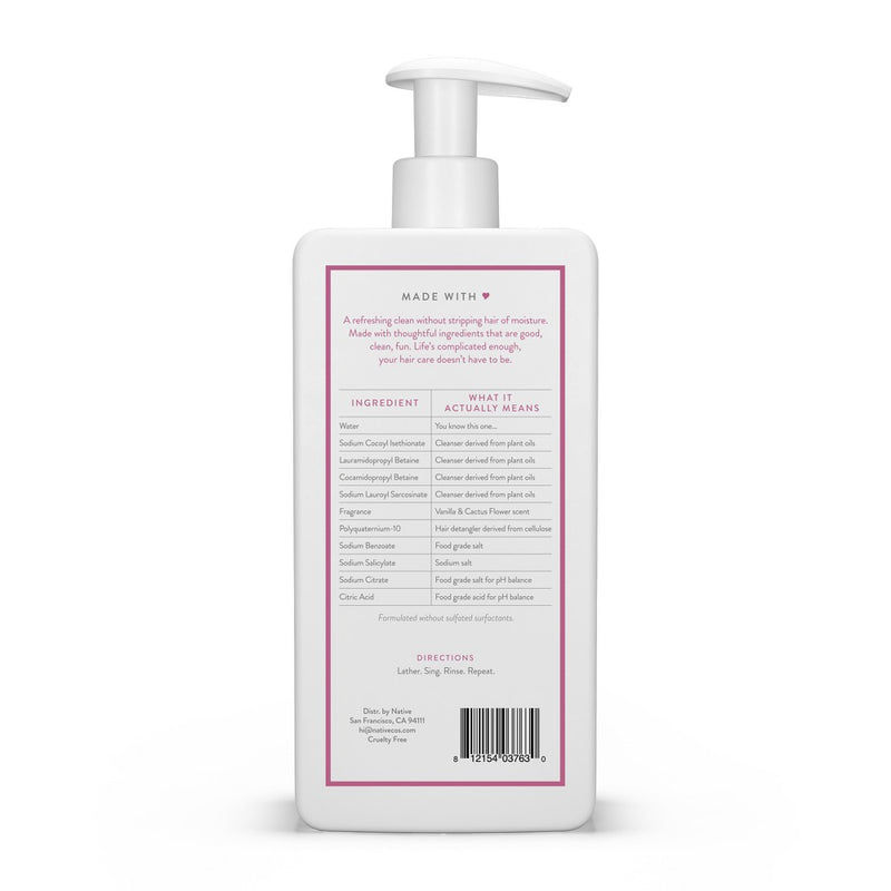 Native 2-in-1 Shampoo and Conditioner - Vanilla and Cactus Flower - 16.5oz