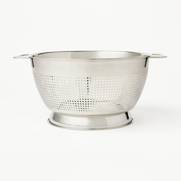5qt Stainless Steel Colander Silver - Figmint