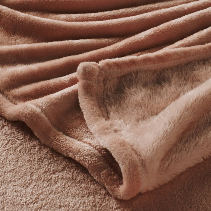 King Microplush Solid Bed Blanket Rust - Threshold