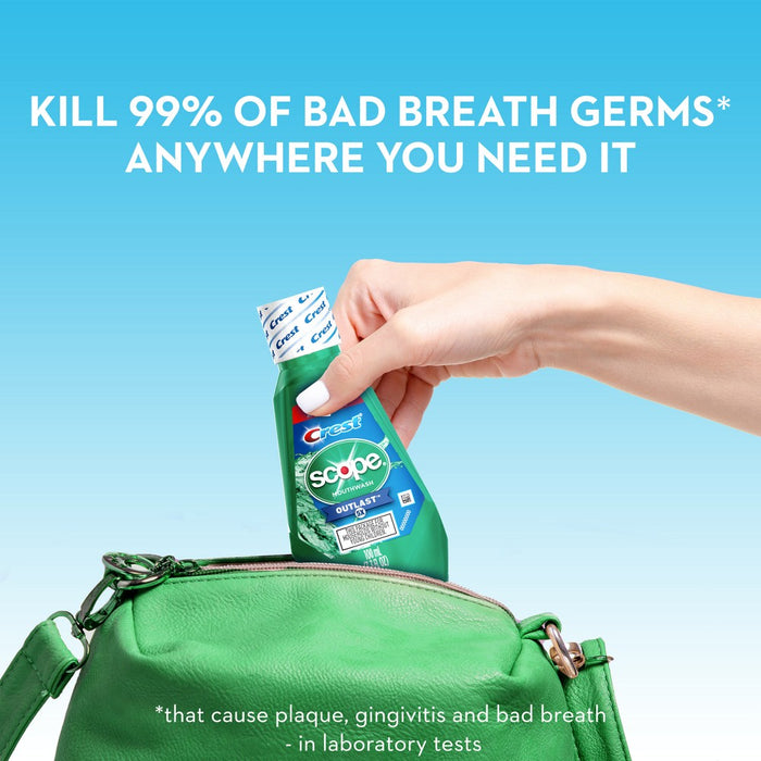 Crest Scope Outlast Mouthwash - Fresh Mint - Trial Size - 100ml