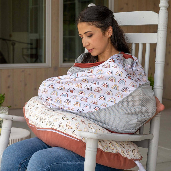 Boppy Nursing Pillow Cover Organic Spice Rainbow