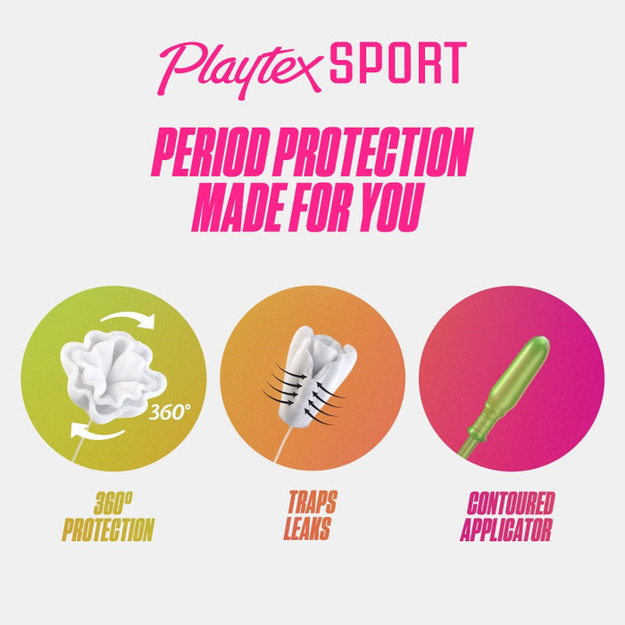 Playtex Sport Tampons - Plastic - Unscented - Super Plus - 36ct