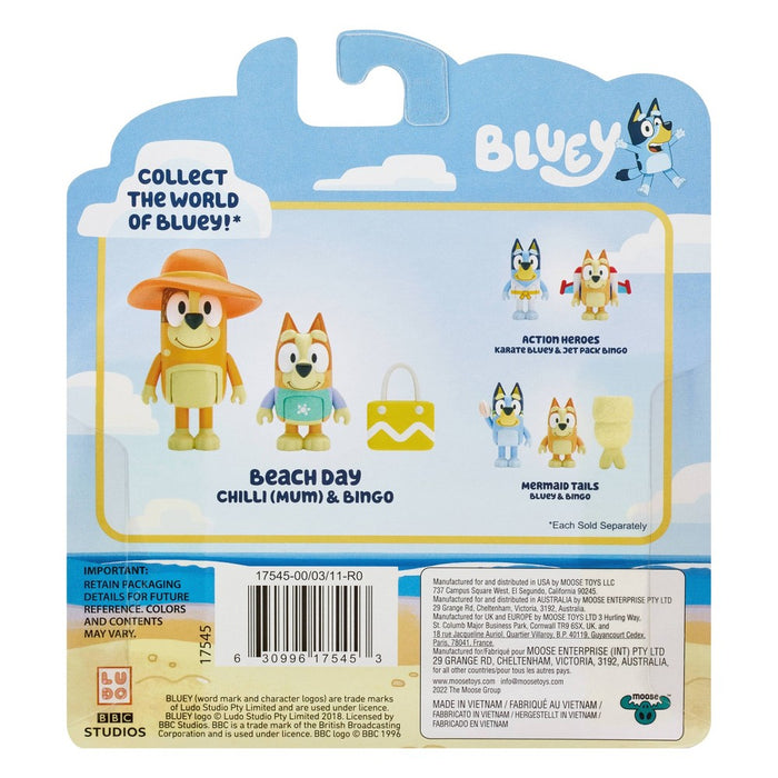 Bluey Beach Mini Figures - 2pk