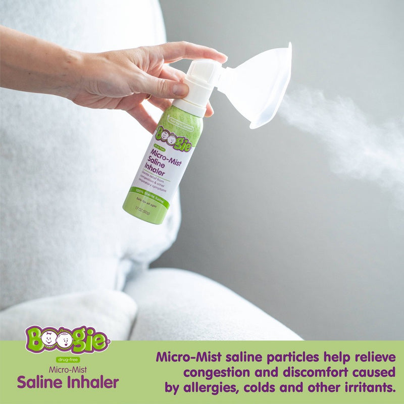 Boogie Wipes Micro Mist Saline Inhaler - 1.7 fl oz