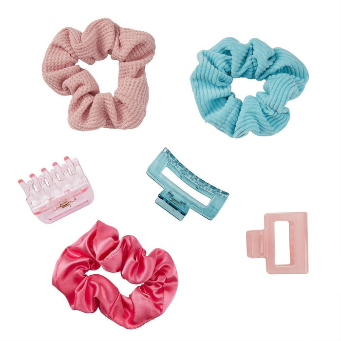 scunci Holiday Assorted Claw Hair Clips/Scrunchies Gift set - Pink - 6ct