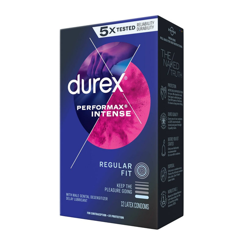 Durex Performax Intense Ultra Thin Lube Condoms - 12ct
