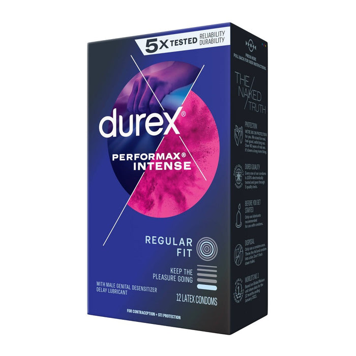 Durex Performax Intense Ultra Thin Lube Condoms - 12ct