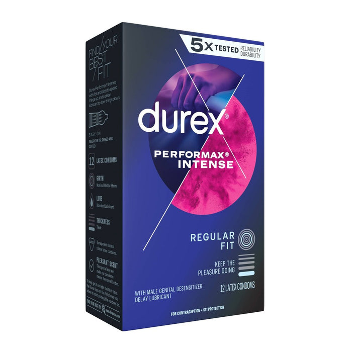 Durex Performax Intense Ultra Thin Lube Condoms - 12ct