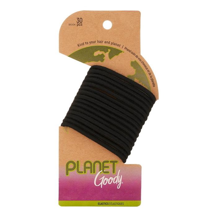 Goody Planet Goody Ouchless Elastic Thick Hair Tie - 30 Count Black - Medium Hair To Thick Hair - Hair Accessories