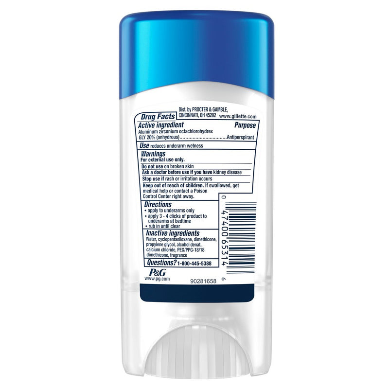 Gillette Antiperspirant Deodorant for Men Clinical Clear Gel - Cool Wave 72 Hour Sweat Protection - 2.6oz