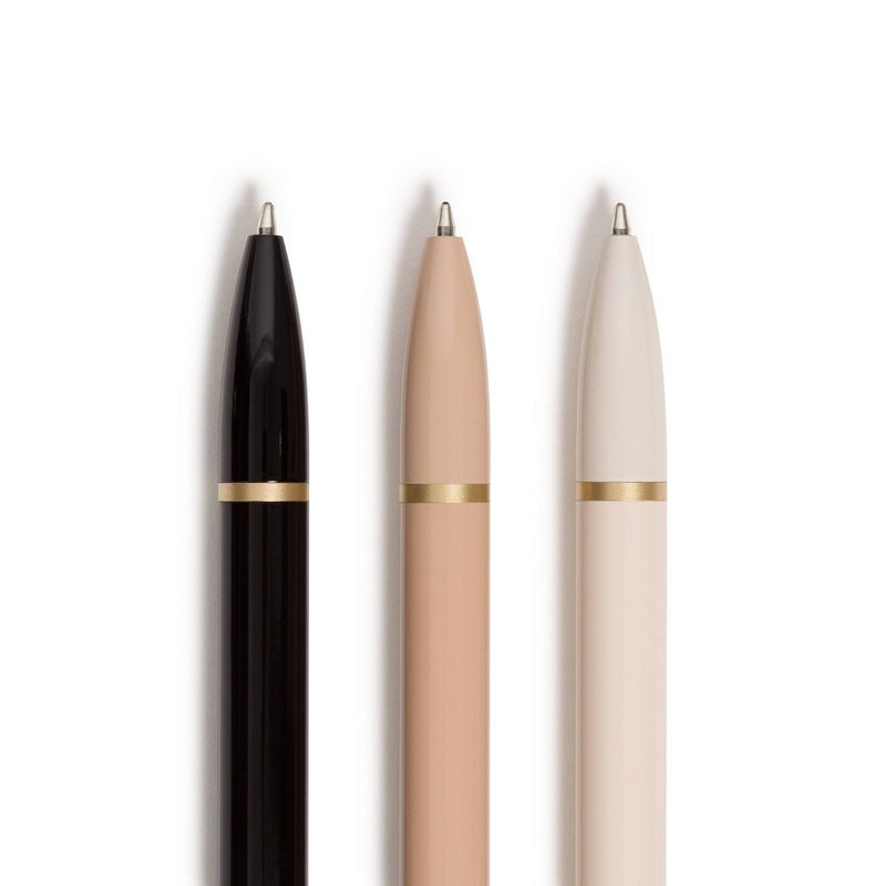 U Brands 3ct Monterey Ballpoint Pens Classic 1.0mm Black Ink