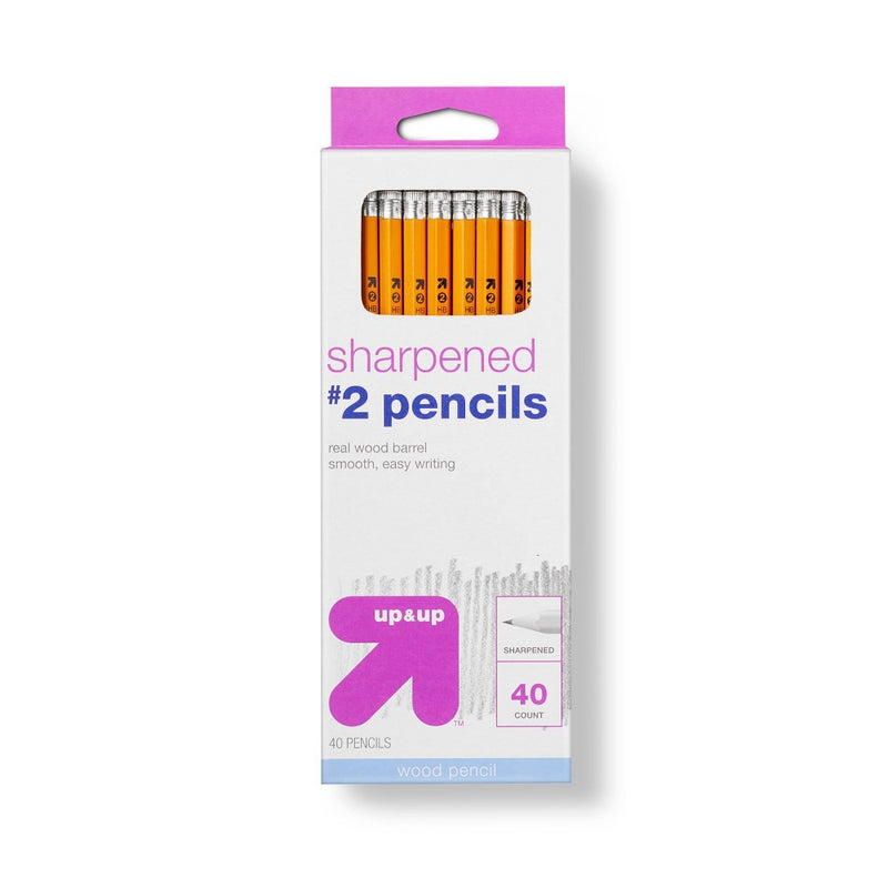 Sharpened #2 Wood Pencils 40ct - up & up