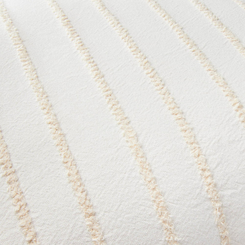 26"x26" Tufted Rib Stripe Euro Bed Pillow Cream/Natural - Hearth & Hand with Magnolia (LOCAL PICKUP ONLY)