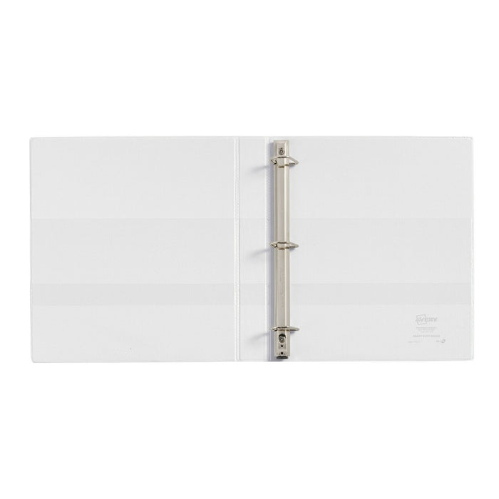 Avery 1" Ring Binder, Heavy Duty with Clear Cover - White