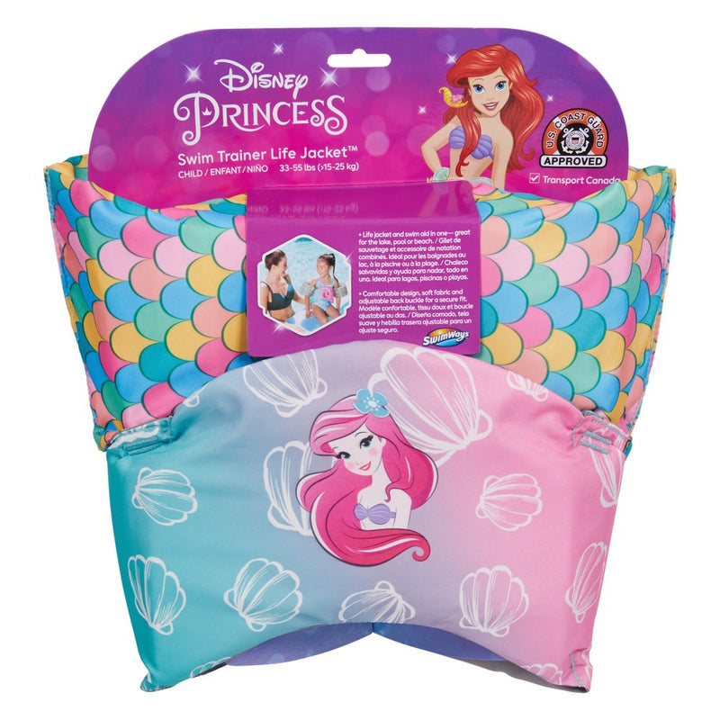 Swimways Ariel Disney Princess Swim Trainer Life Jacket - Child (33-55 Pounds)