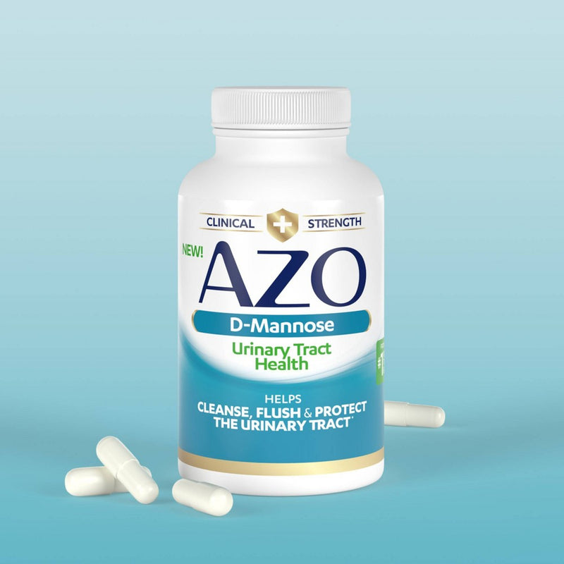 AZO Cleanse + Protect D-Mannose Capsules for Urinary Tract Health - 120ct