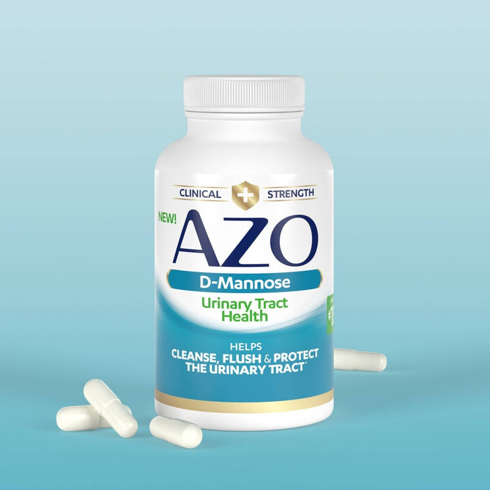 AZO Cleanse + Protect D-Mannose Capsules for Urinary Tract Health - 120ct