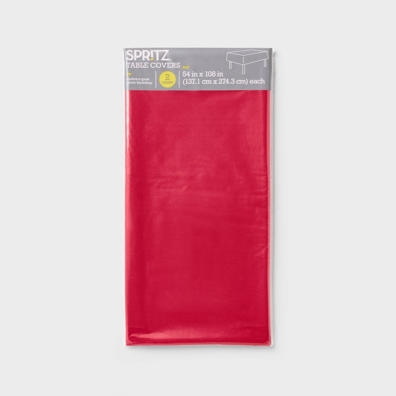 2ct 54"x108" Red Table Covers - Spritz