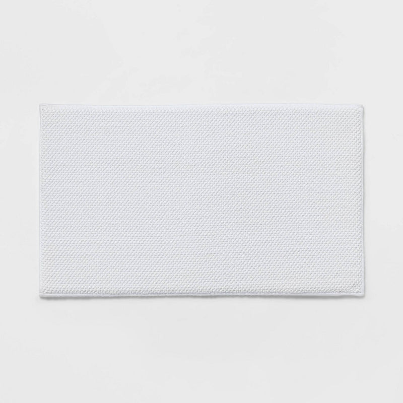 20"x34" Performance Plus Cotton Memory Foam Bath Rug White - Threshold