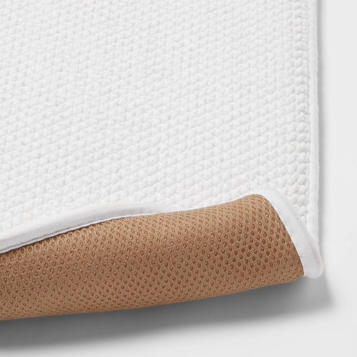 20"x34" Performance Plus Cotton Memory Foam Bath Rug White - Threshold