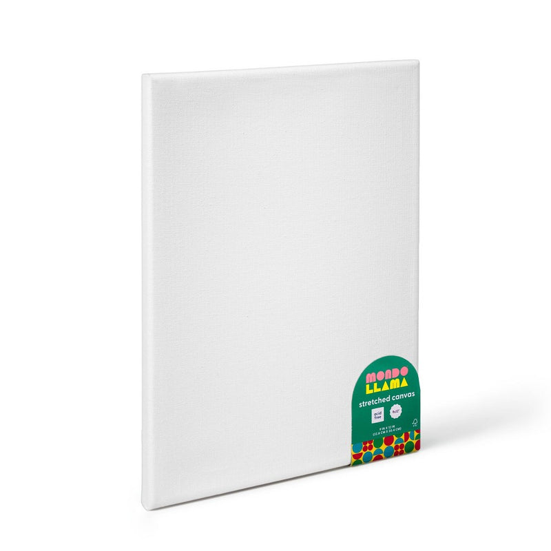 9"x12" Stretched Canvas White - Mondo Llama